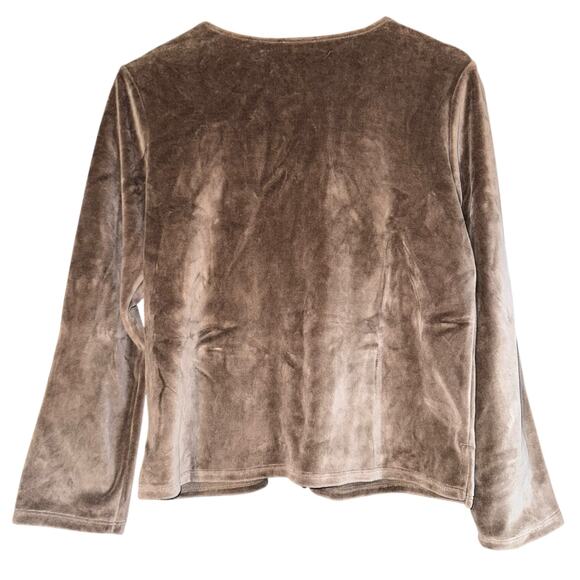 J Jill Velvet Cardigan Women's Medium PETITE Button Up Librarian Academia Soft - Picture 2 of 6